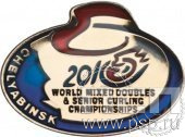 754.0. Значок World mixed doubles & senior Curling championships