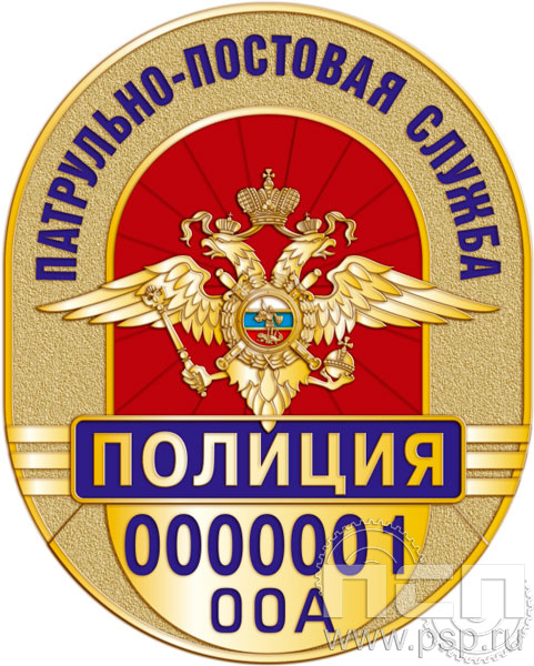 МВД27. Нагрудный знак «Сотрудник патрульно-постовой службы»