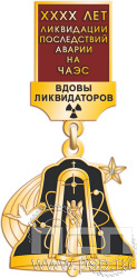Нагрудный знак "40 лет ликвидации последствий аварии на ЧАЭС"