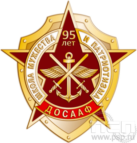 1544.09(b). Нагрудный знак "95 лет ДОСААФ России" крепление винт