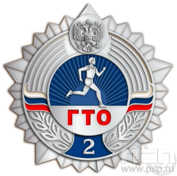 1347.0. Значок ГТО нового образца 2 степень