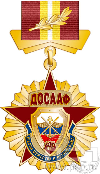 230.10.81. Нагрудный знак "95 лет ДОСААФ России"