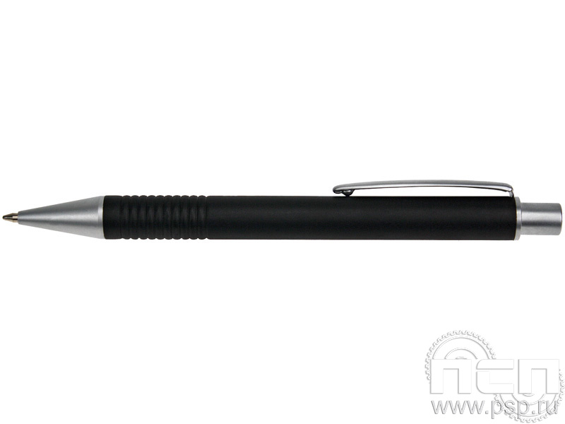 Ручка шариковая Leston серебро-черный 2530/35
