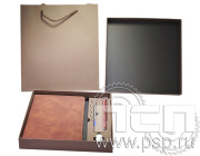 Набор: ежедневник, ручка, флешка 16ГБ(коричневый)  27.5.5.02