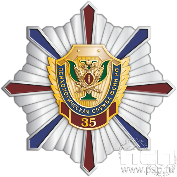 5.2к(с). Нагрудный знак  «Психологическая служба ФСИН РФ  35 лет»